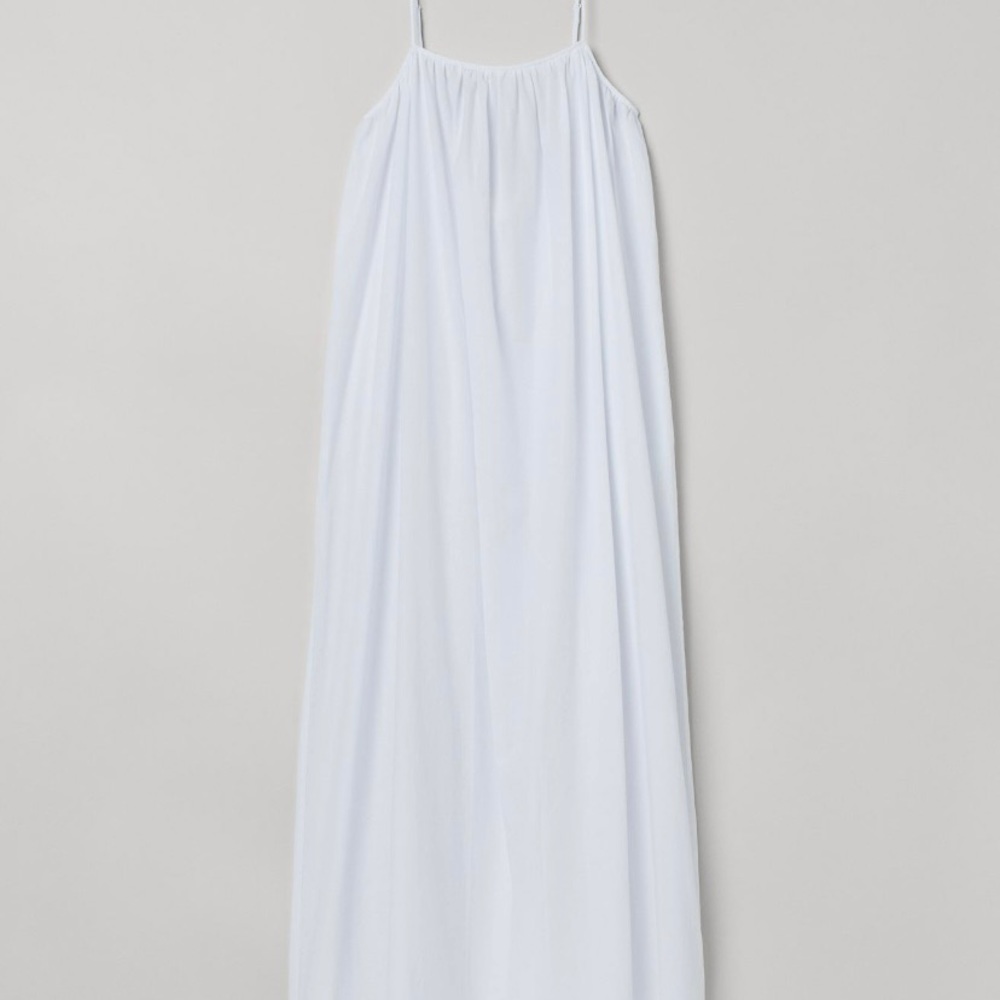 NEW White Flowy Maxi Dress - XS
